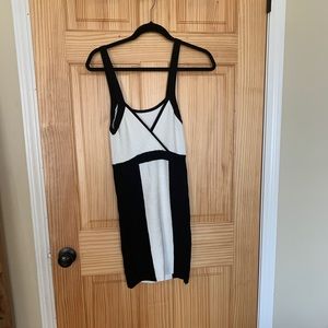 Black and white sweater dress